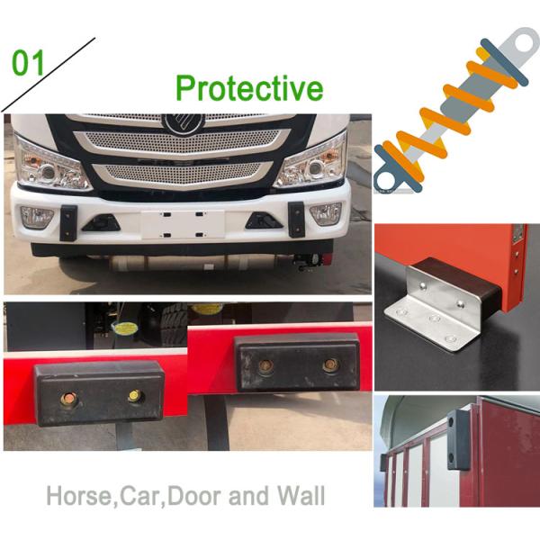 Rubber Accessories Heavy Duty Rubber Door Buffer with Three Fixing Holes for Heavy Duty Fixings 190x80x80mm