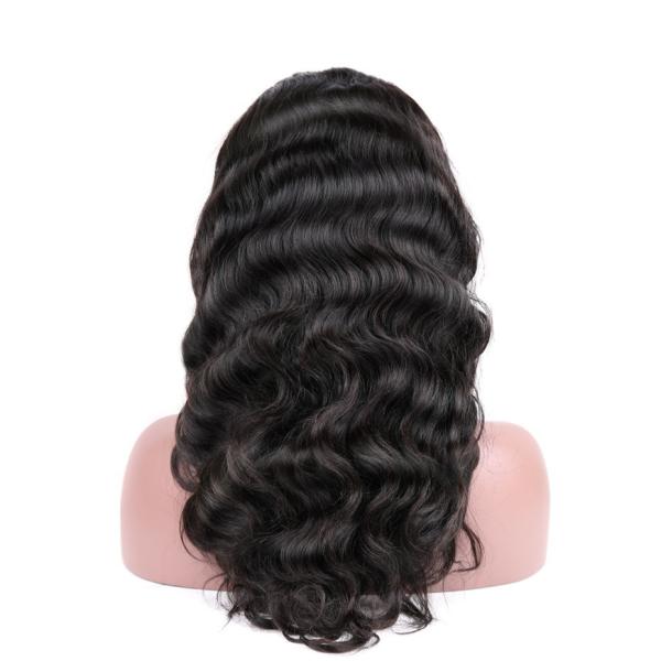 Body Wave 360 Lace Frontal Wig With Baby Hair Pre Plucked Remy Hair Natural Black For Women