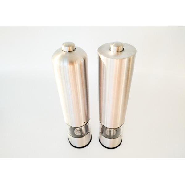 Electric Stainless Steel Pepper And Salt Grinder Battery-Operated For Effortless Use