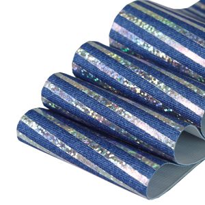 Quality Silver Foil Personalisable Grosgrain Polyester Ribbon 75mm for sale