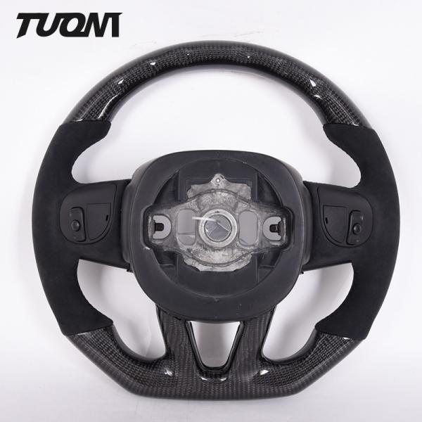 Matte Dodge Charger Black Alcantara Steering Wheel Custom Carbon Fiber