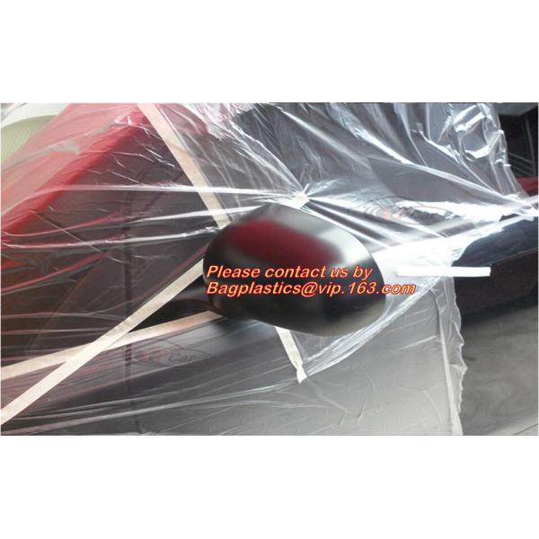 Crepe paper tape masking film, Pre-folded Plastic Film Reel, Pre-taped Plastic bulk roll, hot sale car paint window pr