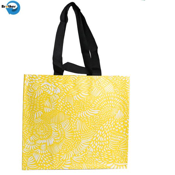 Cheap Custom Promotion Simple PP Non-Woven Shopping Bag Recyclable Foldable Laminated Nonwoven Carrier