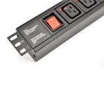 8 Way IEC Type PDU Extension Socket With On/Off Switch