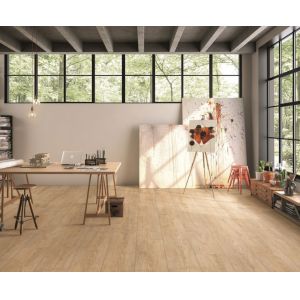 250x1500mm Cream Wooden Porcelain Tile 9.5mm Thickness