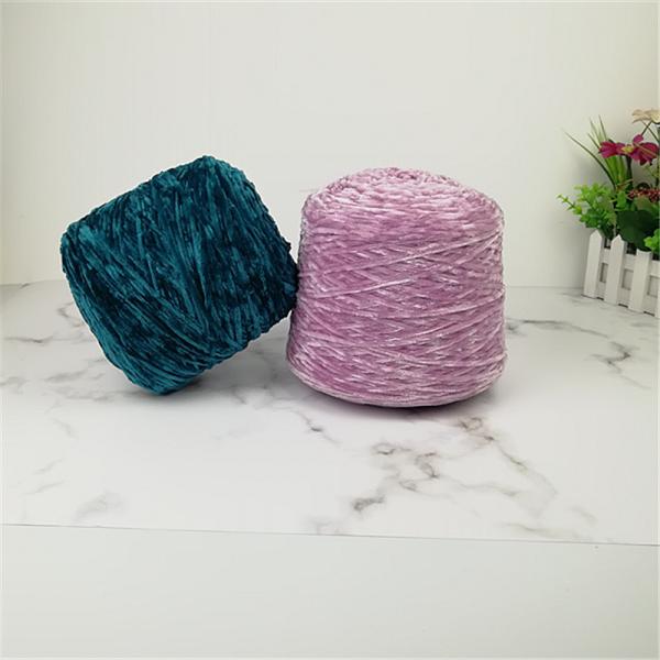 1/6.5NM DTY Chenille Polyester Yarn 100g 75g 50g 100% Polyester For Knitting