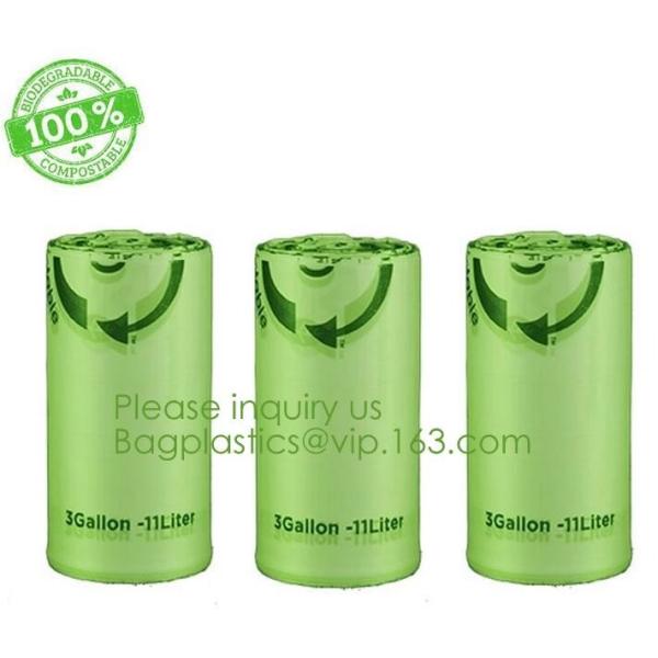 64 Gallon compostable trash bag biodegradable garbage bag, 0.9 Mil, 47"W x 60"H,cornstarch made 100% eco friendly direct