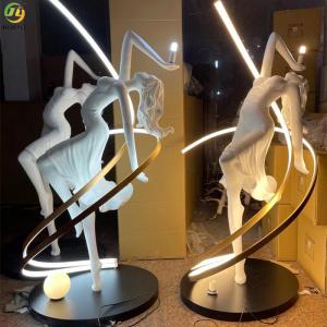 Quality D78*179cm Modern high quality decorative white human body floor lamp for living room hotel interior residential for sale