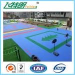 Portable Outdoor Rubber Interlocking Gym Flooring Tiles 2500N Suspended Sports