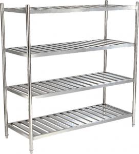 Quality Silver Stainless Steel Catering Equipment 1200x500x1550mm , 4 Tier Storage Shelf for sale