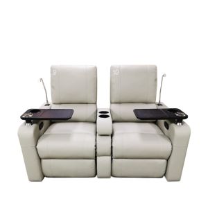 Quality Beige Real Leather Electric Powered Recliner Cinema Chair for sale