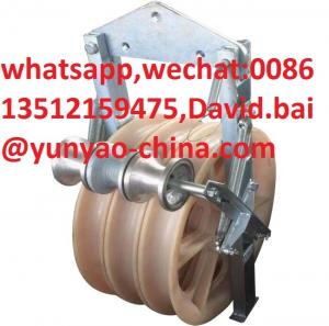 China Transmission Line Tools Conductor Pulleys With Single/Three Grounding Wheels on sale
