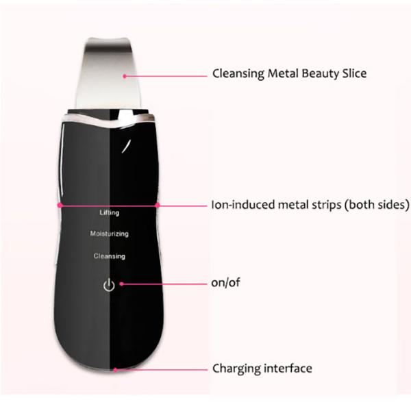 High Frequency Ultrasonic Deep Skin Scrubber Hand Held Face Scrubber machine