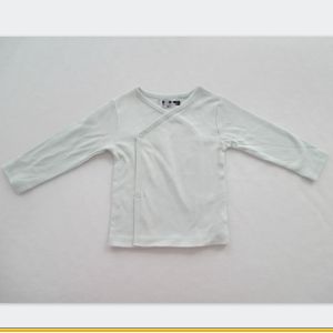 Cotton Wrap Baby Girl Long Sleeve Shirts Brushed Interlock Soft