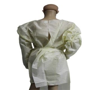 Quality Elastic Cuff SMS Isolation Gown , Disposable Isolation Clothing Silicone Free for sale