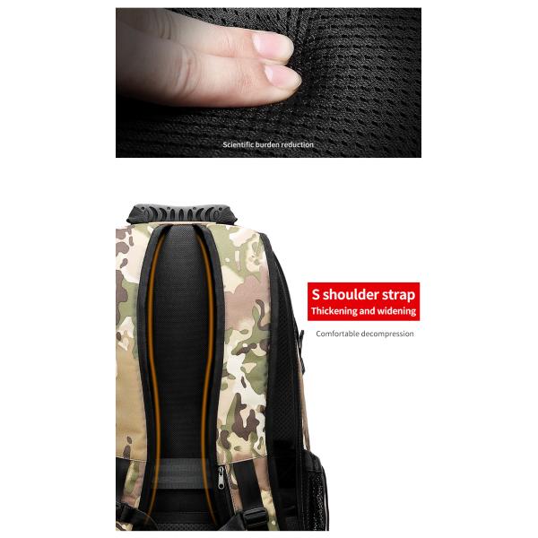 Oxford 65 Liter Hiking Backpack Camouflage Hiking Backpack OEM/ODM