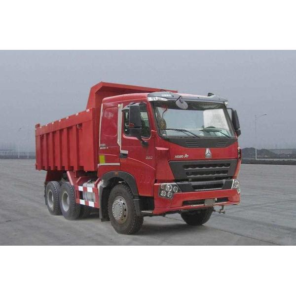 HOWO A7 380HP Used Automatic Dump Trucks EURO II Emission Standard