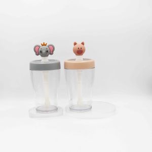 Quality Transparent 430ml Plastic Straw Water Bottle Simple Modern Style for sale