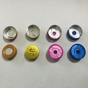 Quality 20mm Injection Glass Bottle Aluminum Plastic Cap Medicinal Aluminum Lid for sale