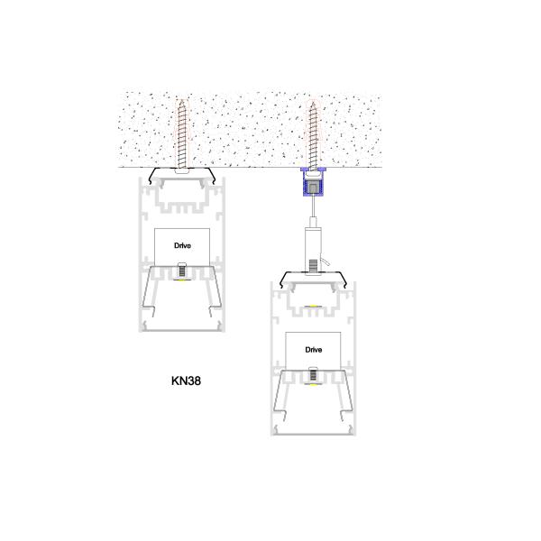 6063 100lm/W Led Aluminum Channel With Cover for Up and Down Lighting led profile