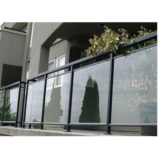 Modern Frameless Balustrade Handrails Aluminum U Channel Glass Railing Deck Glass Railing Design