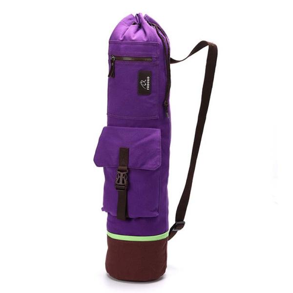 Large Capacity Yoga Mat Carry Bag Carrier Durable Canvas Cotton Yoga Pilates Backpack
