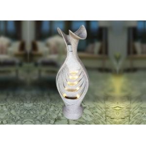 Quality Lighted Flower Pot Polyresin Backyard Water Fountain for sale