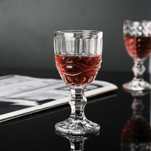 Personalised Red Wine Glass Crystal Goblets Single Wall