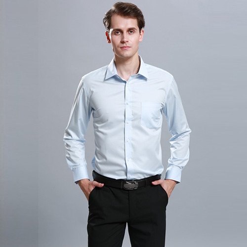 Spring Fashion Custom Business Shirts / Men Casual Work Long Sleeve Shirts 60% Cotton