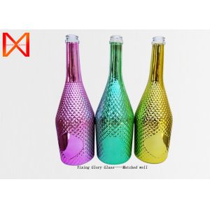 wholesale frosted flint glass customized wine bottles