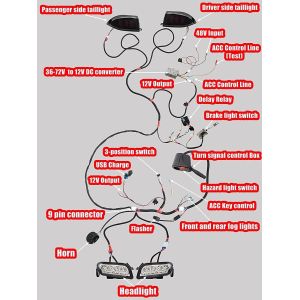 Tempo Onward Club Car 12 Volt Street Legal Light Kit