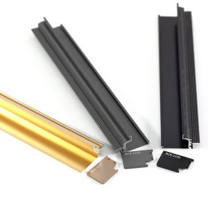 China RCR 1641 Matt Grey Black Square Long Aluminium Drawer Handles on sale