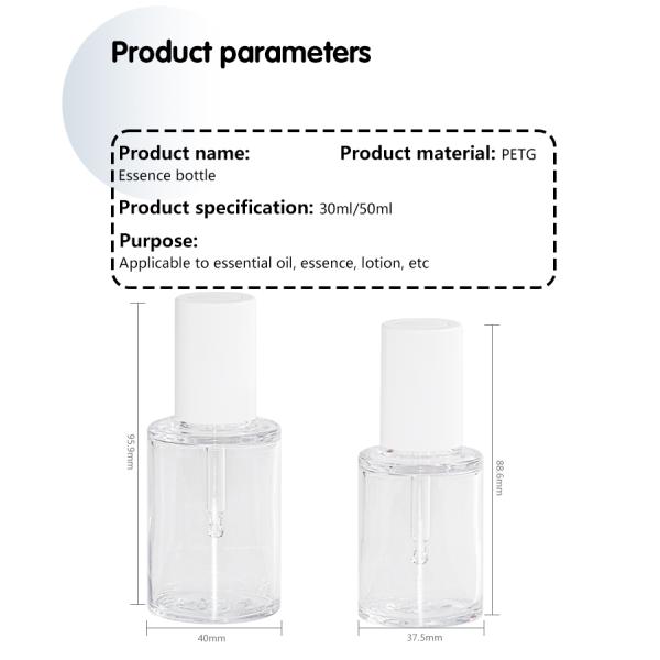 Auto Loading PETG Dropper Bottle For Skin Care Cream 30ml And 50ml