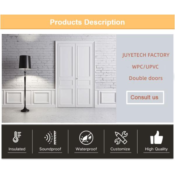 Fire Resistant Entry WPC Sliding Door 2100mm Length Apartment Use