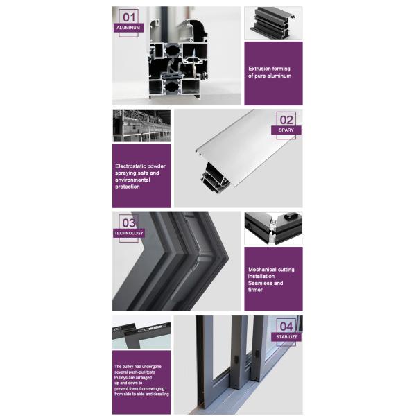 Customized Color Design Aluminum Double Glass Sliding Door Frameless