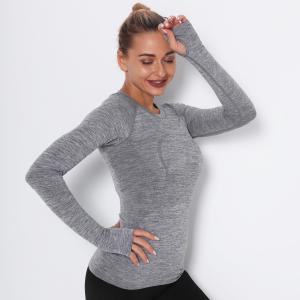 Quality Seamless yoga clothes women fast dry dance rhyme fitness clothes jacket sports morning running short-sleeved women for sale