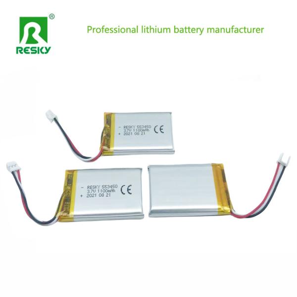 Prismatic Pouch Lithium Polymer Battery Cell 573647 553450 3.7V 1100mAh Power Storage Batteries