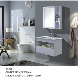 Quality Modern Bathroom Vanity Cabinets Furniture PVC Carcase Material Wall Mounted for sale
