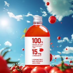 Quality Plastic Bottled Unsalted Tomato Juice 100ml 3% Nutrient Reference Value for sale