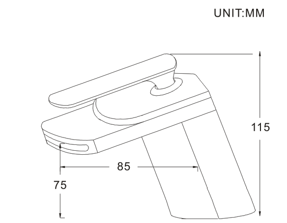 Deck mount waterfall bathroom sink faucet Single Handle 360 Swivel