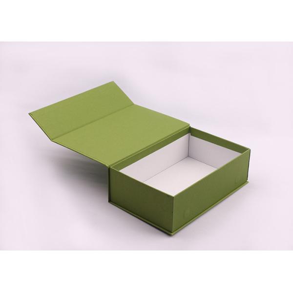 Recyclable Rigid Cardboard Boxes , Glossy White Collapsible Gift Boxes