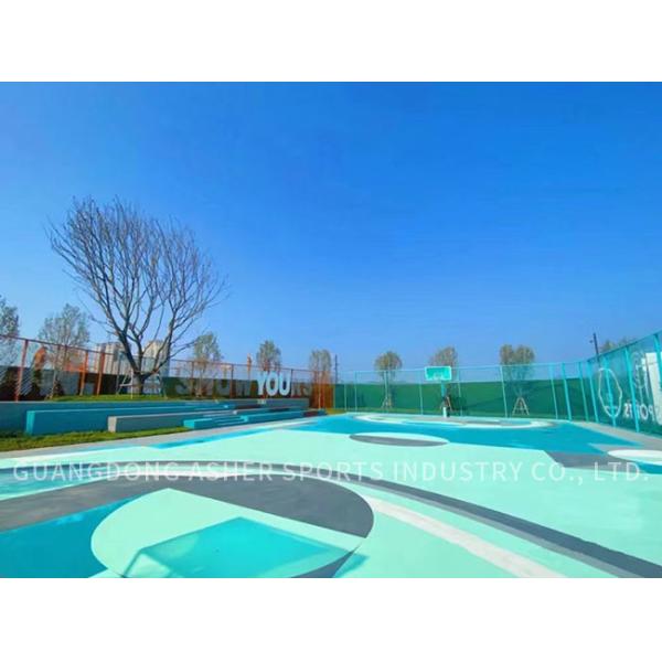 TPU SPU Flooring Material Badminton Glossy Finish Court Use