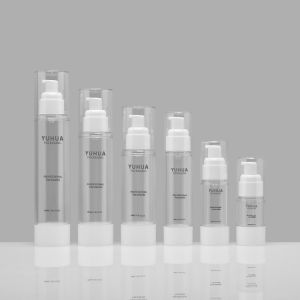 China Eco Friendly Plastic Lotion Bottle Cosmetic Containers 15ml 80ml 120ml PET Toner Airless Pump Spray on sale