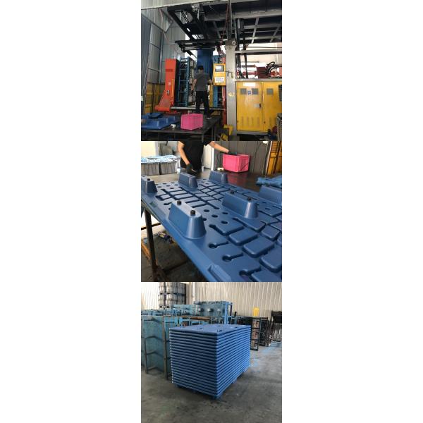 Recyclable Thermoformed HDPE Plastic Pallets Vacuum Form Technique Blue Color
