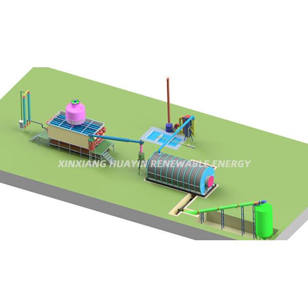 10 Tpd Waste Tyre Pyrolysis Plant Batch Type Pyrolysis Tyre Recycling Plant