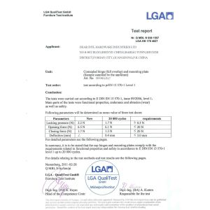 DEAR INTL HARDWARE INDUSTRIES LTD Certifications