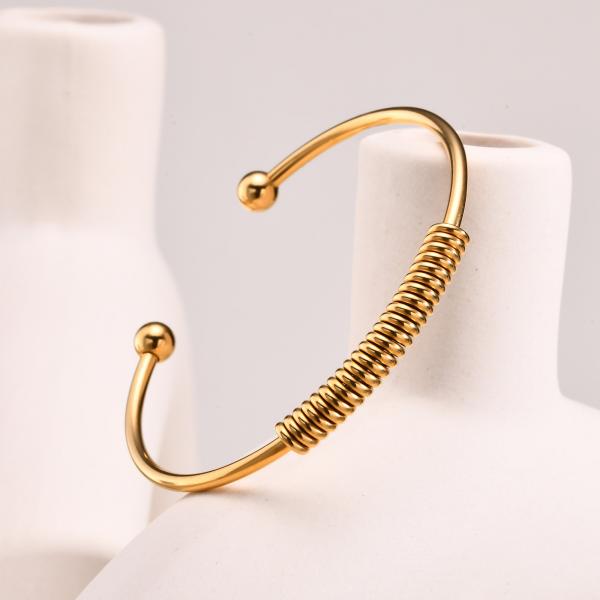 Gold Stainless Steel Cuff Bracelets For Women Mom Wife Valentine Mothers Day Gift