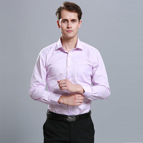 Spring Fashion Custom Business Shirts / Men Casual Work Long Sleeve Shirts 60% Cotton