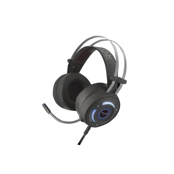 Soft Earmuffs Vibration Gaming Headset 2.2m Cable With LED Light