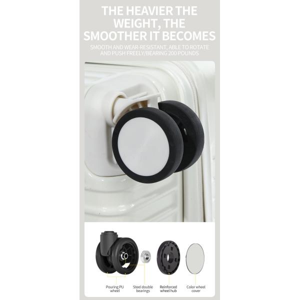 2in1 Set includes 14-inch,20-inch luggage with Scratch-Resistant Material Front-Open Pocket Laptop Trolley Carry-On Size Luggage Supplier with Hidden